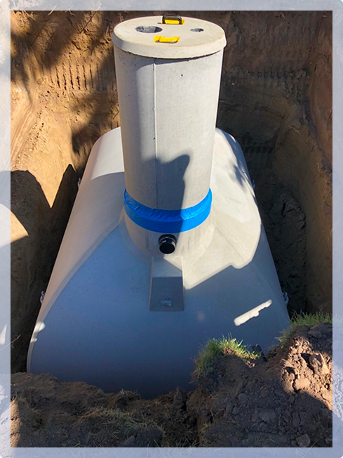 Septic pump in the ground Septic pump in the ground