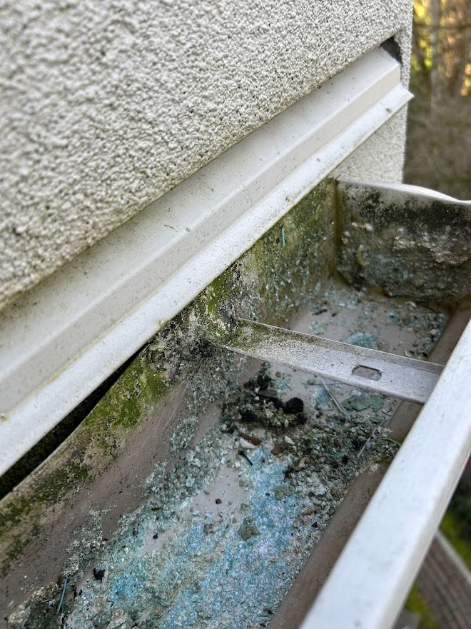 Corroded gutter needs replacing