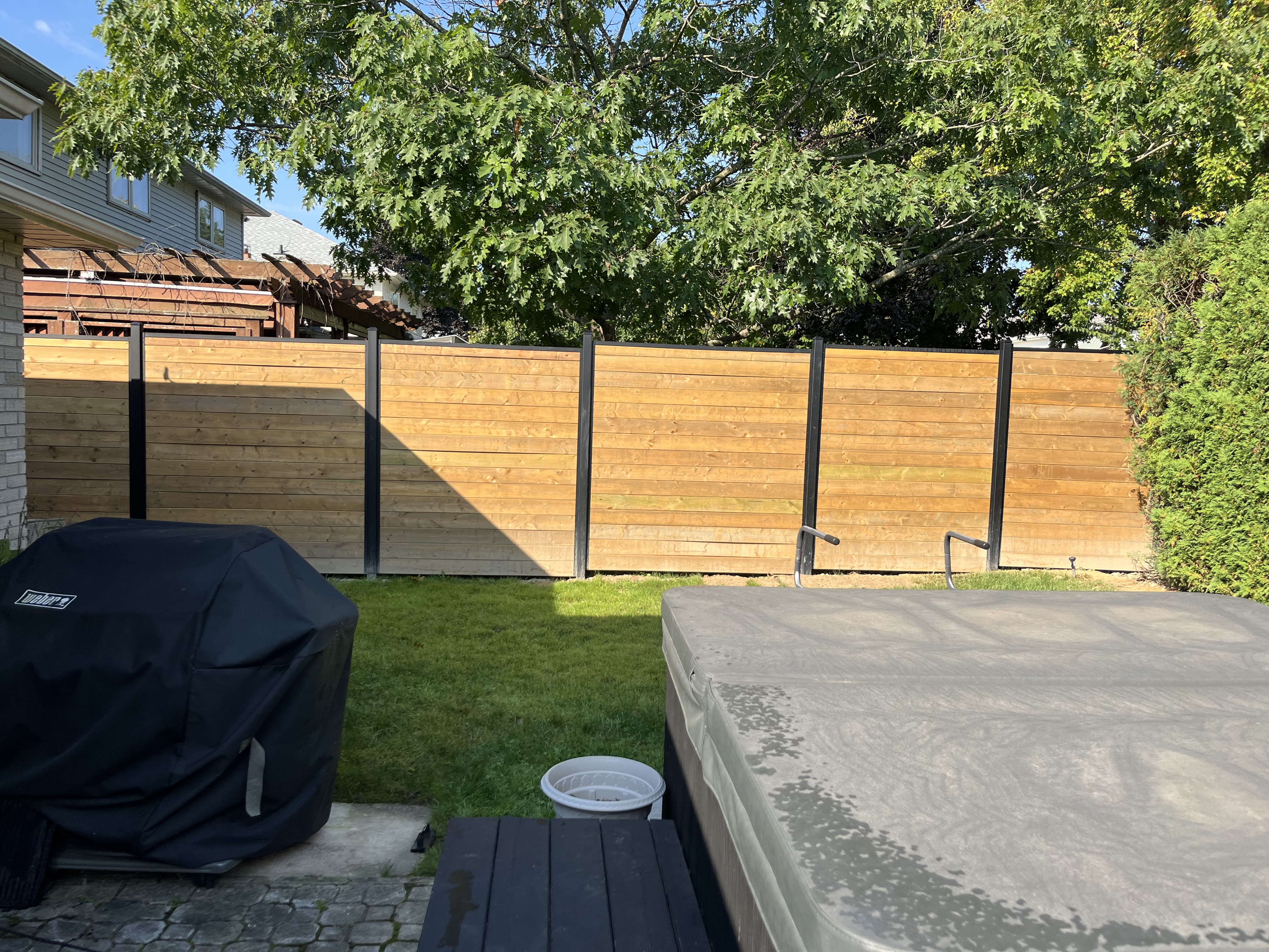 Aluminum post fence-composite boards may be added!
