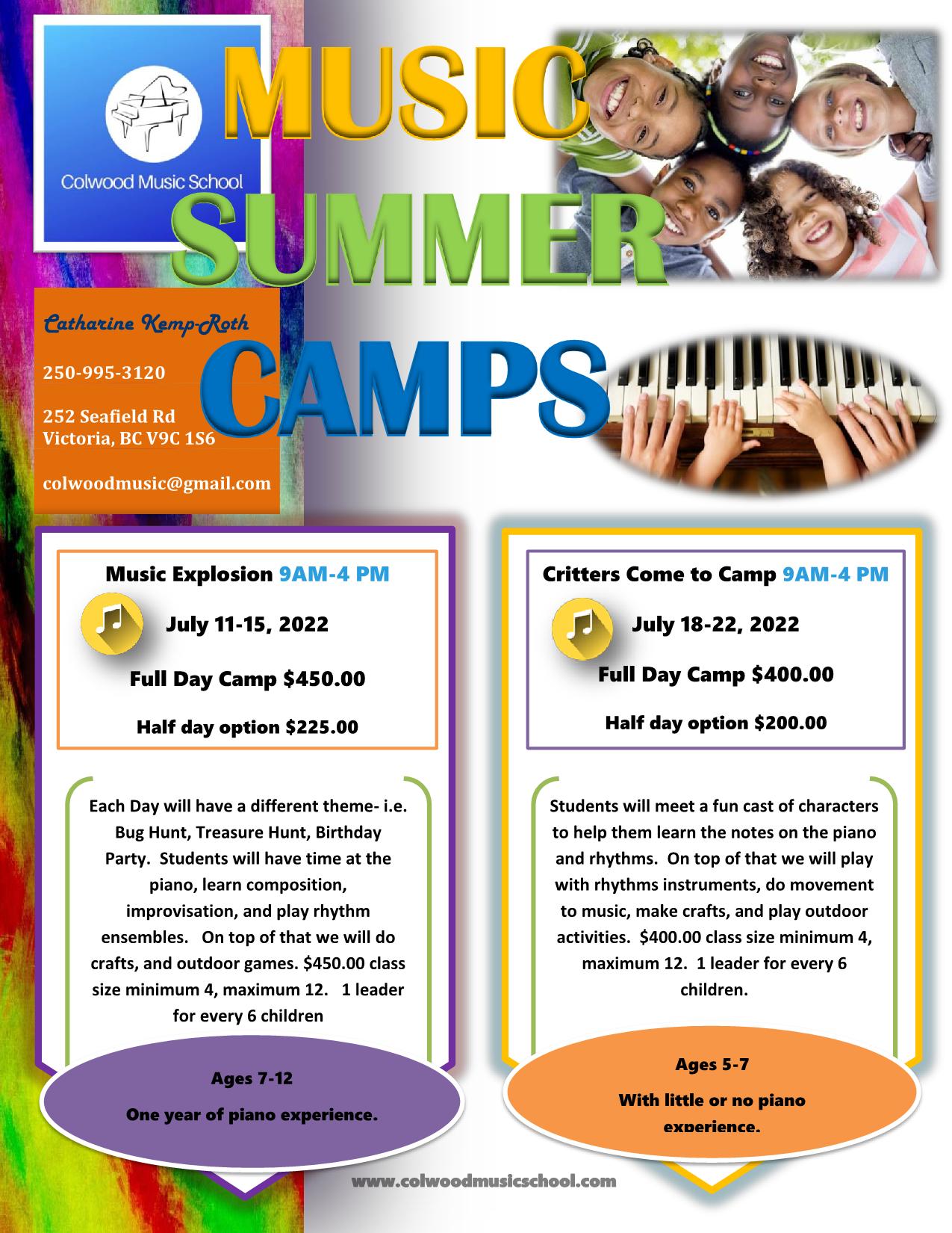 Music Summer Camps July 2022