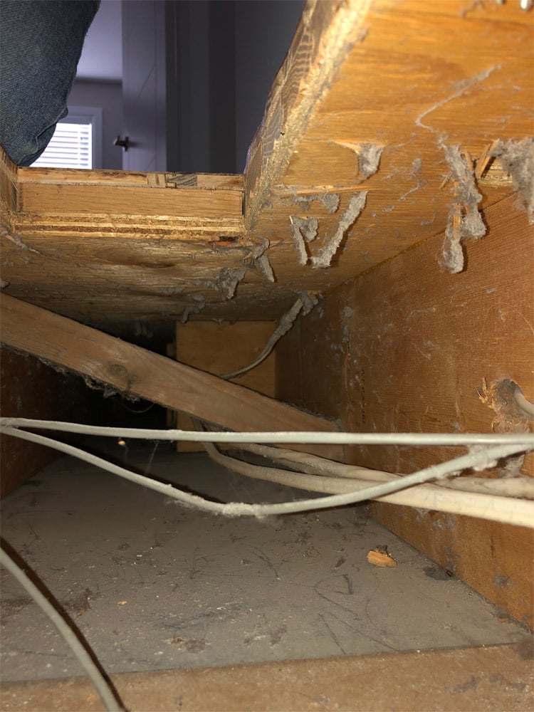 Wiring in cold air ducts is a shortcut for home builders