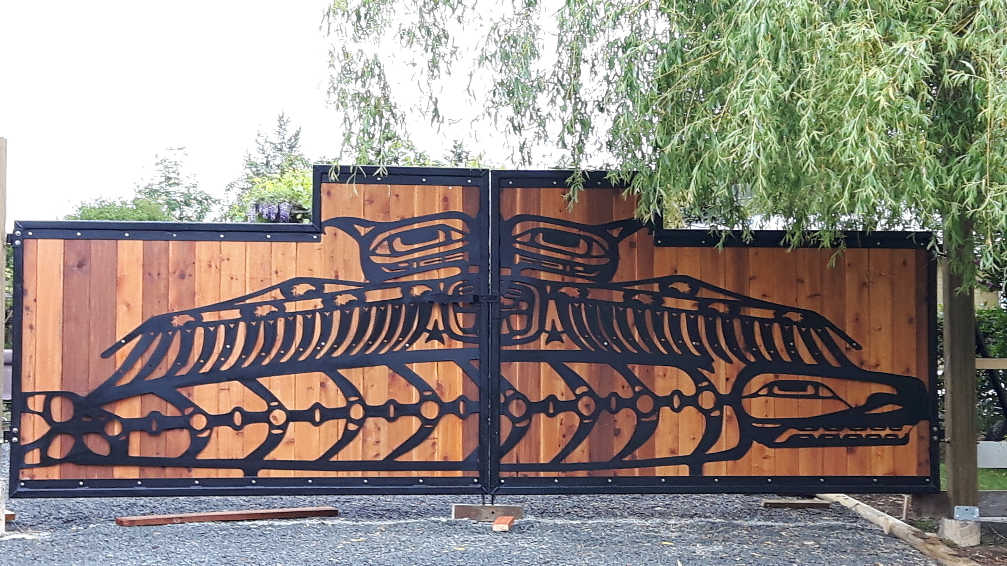 Gate,Custom metal art driveway gate, Campbell river BC, Vancouver island BC, Vancouver BC, Victoria BC, British Columbia,Alberta