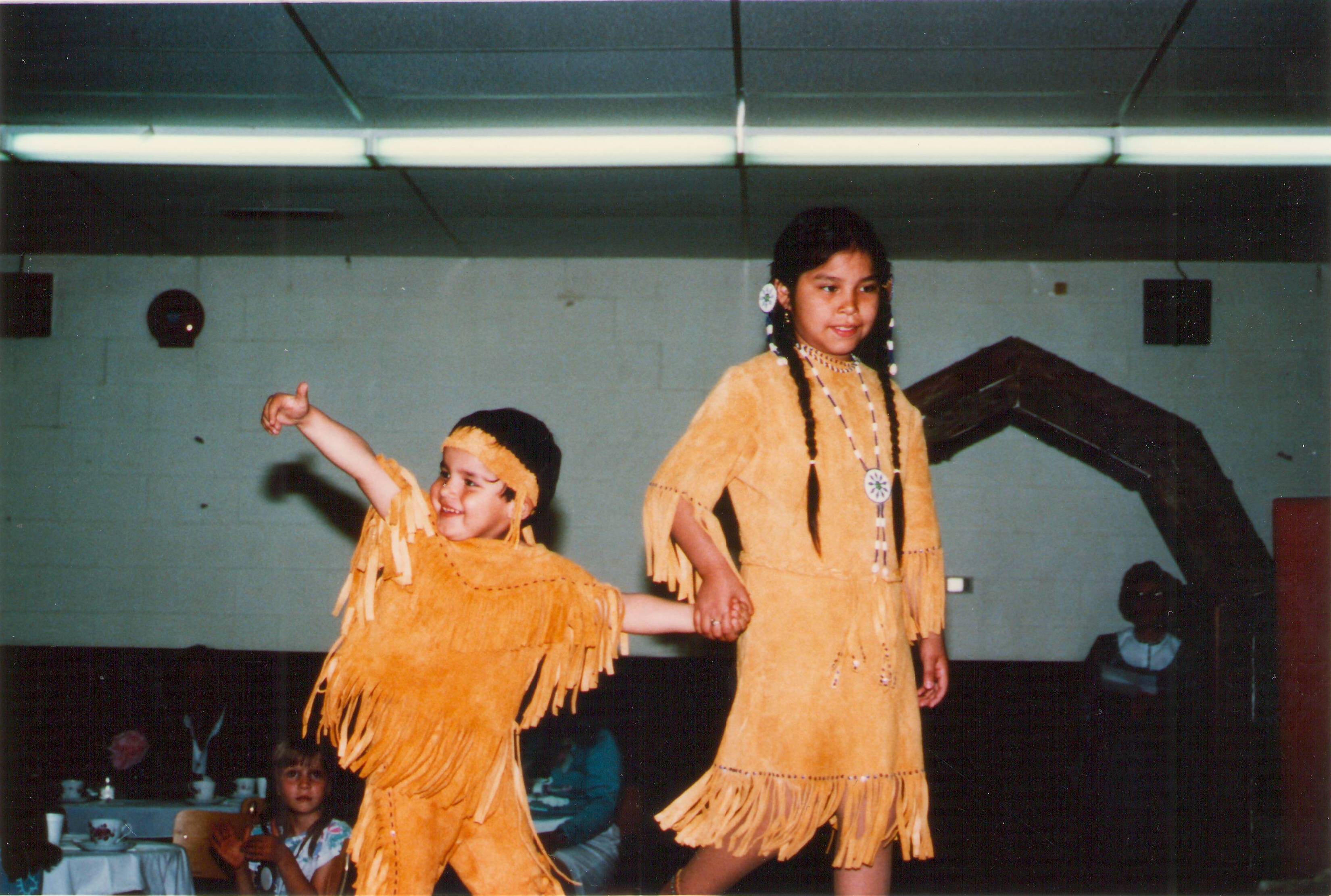 Anyone recognize these two cuties? They are walking the runway at the fashion show for the 1988 Bicentennial Celebrations! The show consisted of many beautiful traditional outfits and early pioneer clothing styles.
2018.08.536 / Cranna Toews, Marilee.