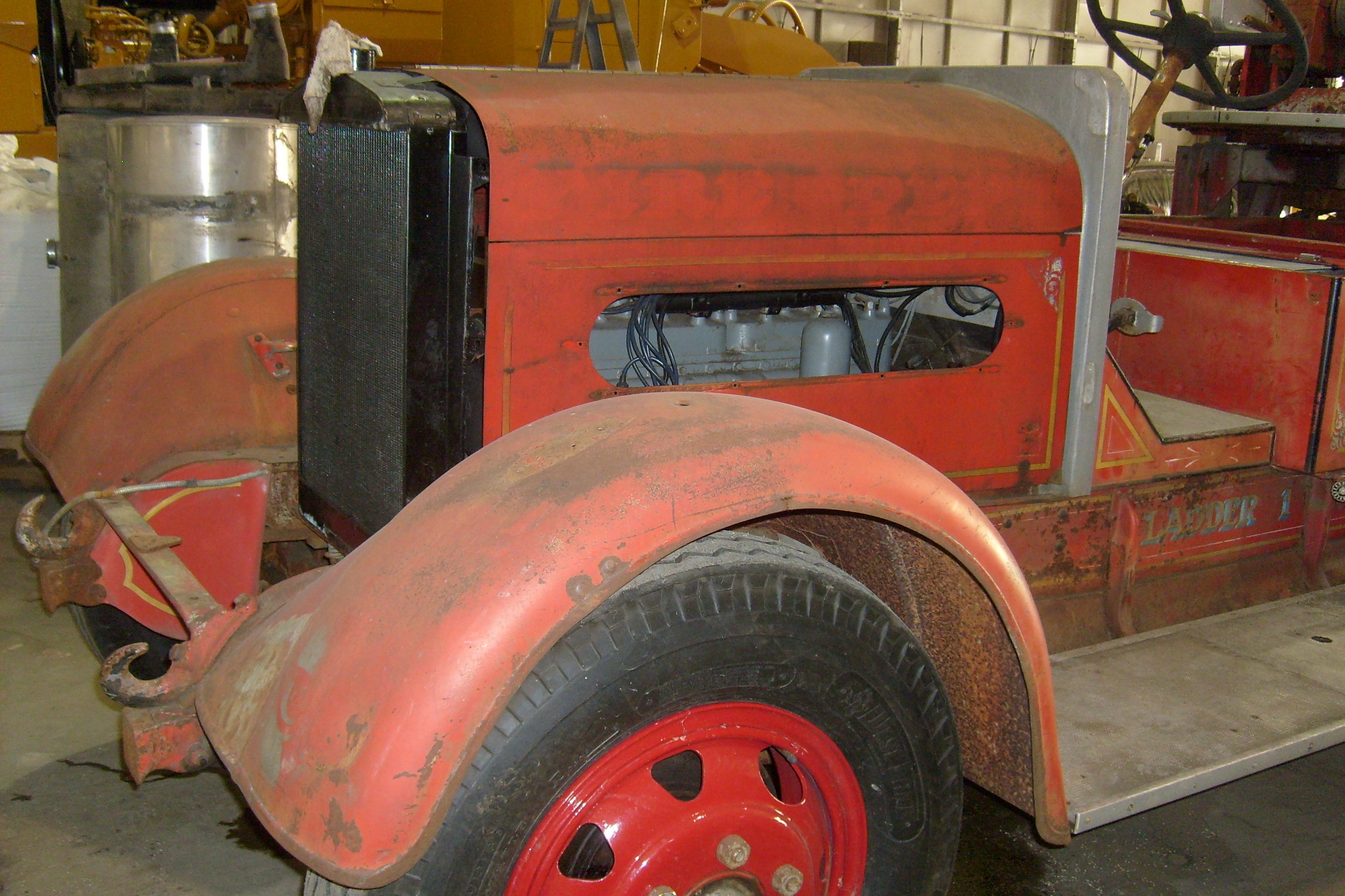 1932 Pirsch ladder truck in for restoration.