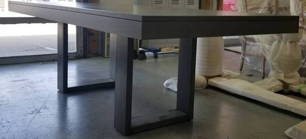 4222 Modern Table top with Arlo Double Base