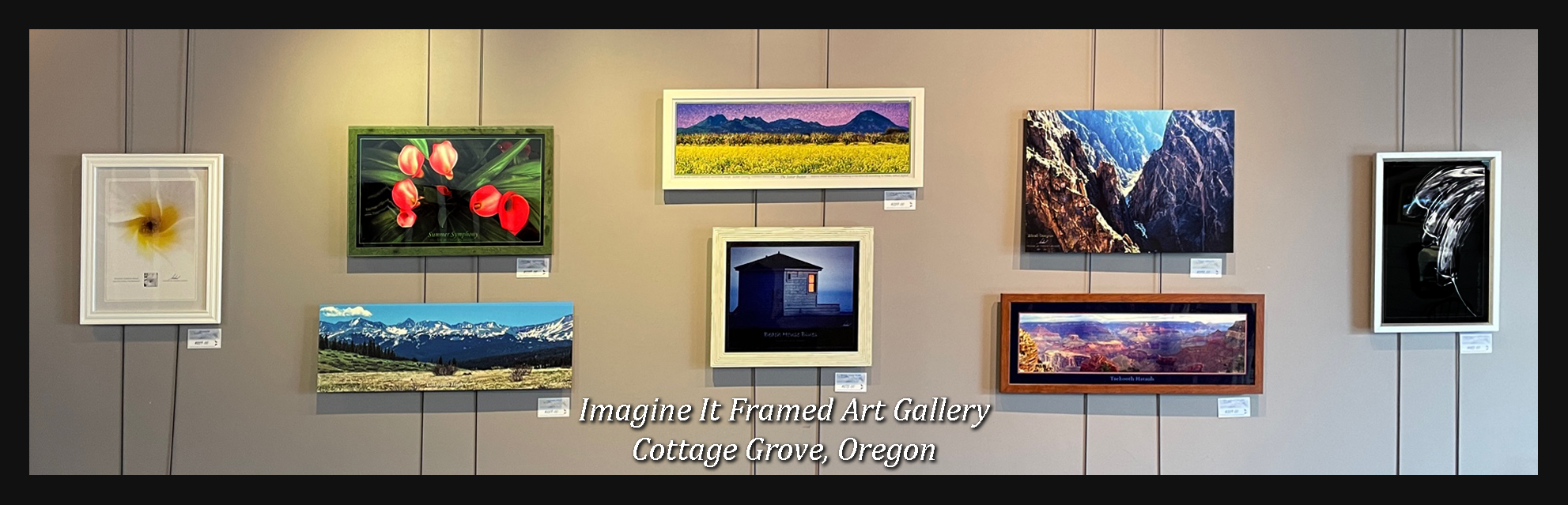 Imagine It Framed Art Gallery
29 South 6th Street
Cottage Grove, Oregon 97424
541-942-5036