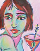 SOLD. "Martini Girl"
Oil Painting on canvas
8x10"