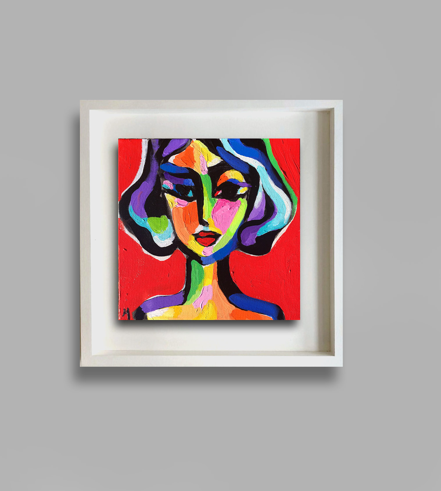 Red Girl painting by artist Martina Shapiro