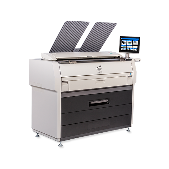 KIP 7171G 6D - 1 Roll BW MFP System with CIS Color Scanning and Top Stacking Wide Format MFP Printer
