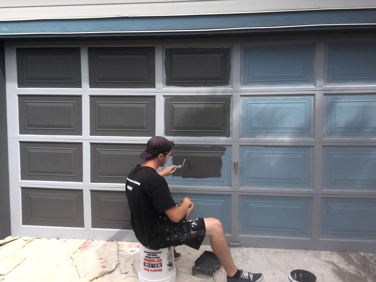 Painting garage door