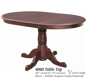 4060 Oval Top with Regular  Single Pedestal