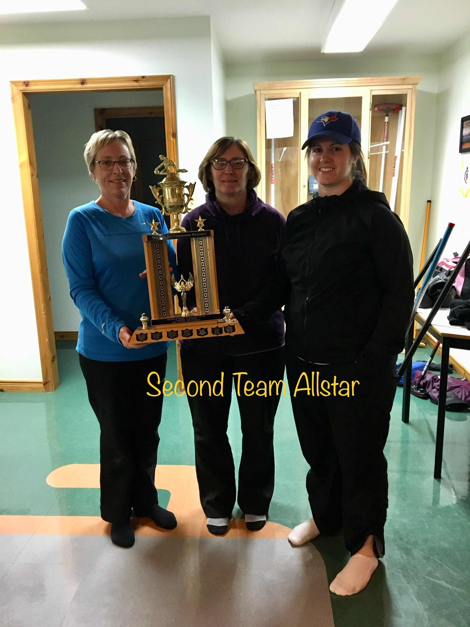 Tuesday Night Ladies Second Team Allstars
L to R: Judy Fraser, Joannie Bowie, Katie MacDonald
Missing: Marilyn Lohnes