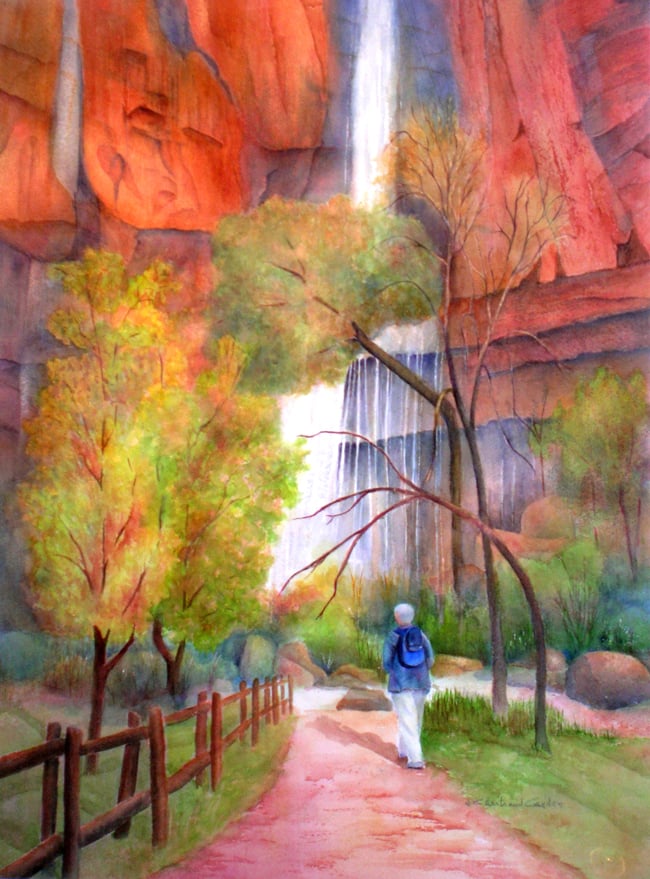 Zion canyon
Aquarelle 25" x 19"