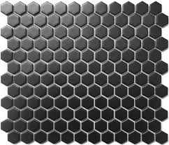 Black 1" Hexagon