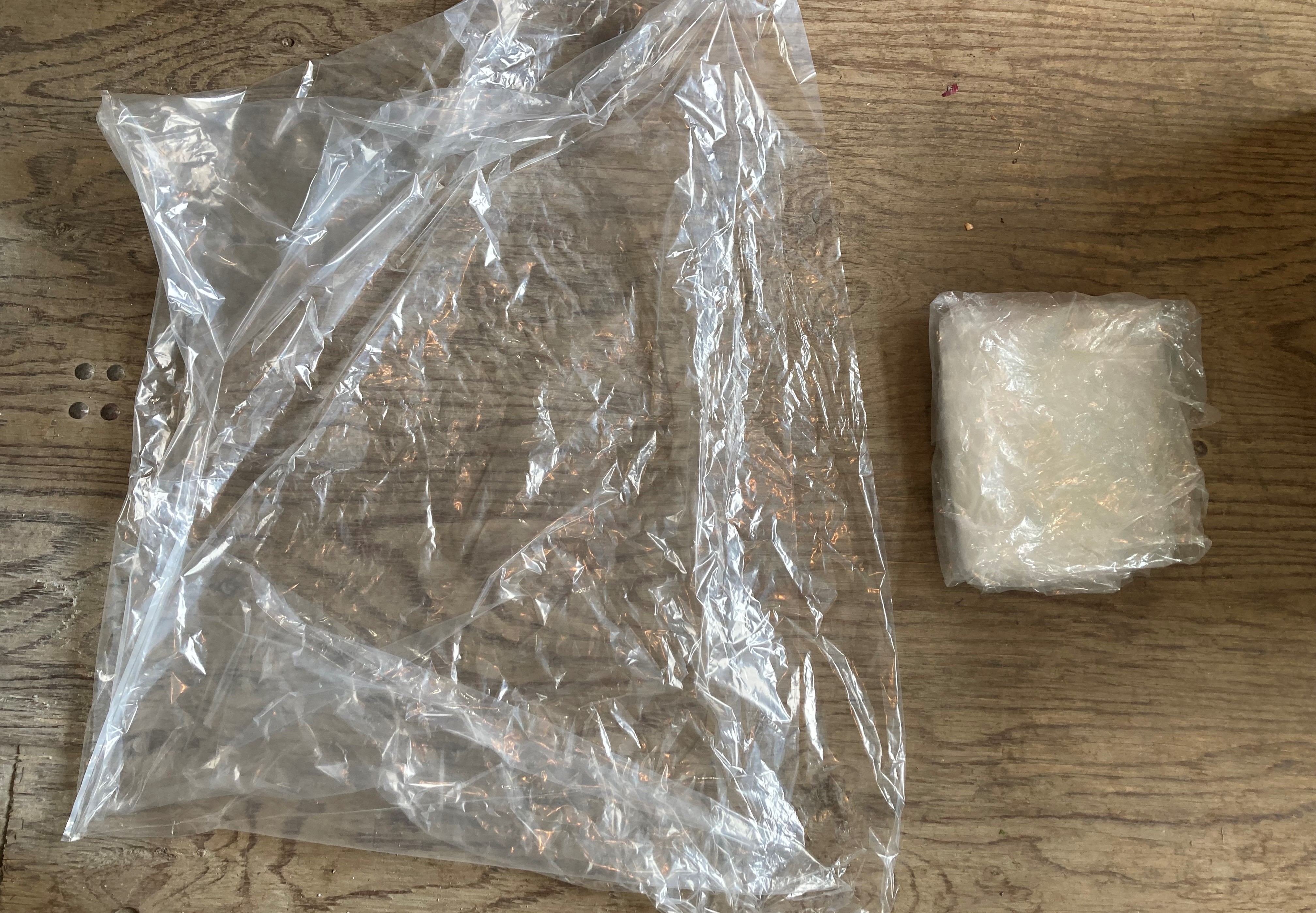 Large clear plastic box liners used in order boxes