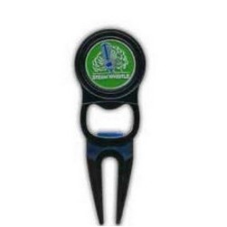 DIVOT REPAIR TOOL - BOTTLE OPENER - WITH CUSTOMIZED BALL MARKER 