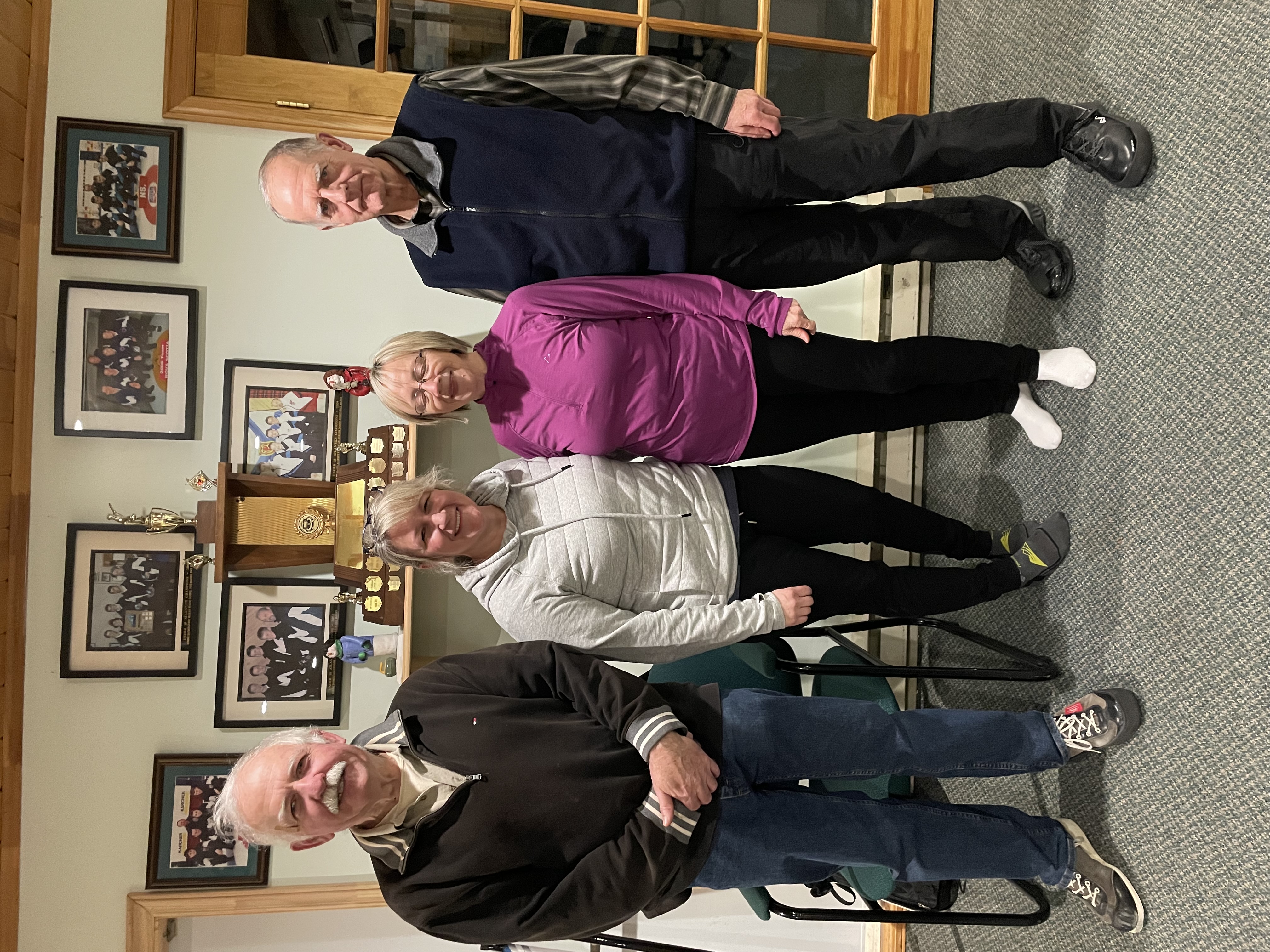 Sunday Night Mixed Second Half Winners (LtoR): Lorne MacNeil, Michelle Mills, Joyce vanBerkel and Leo vanBerkel