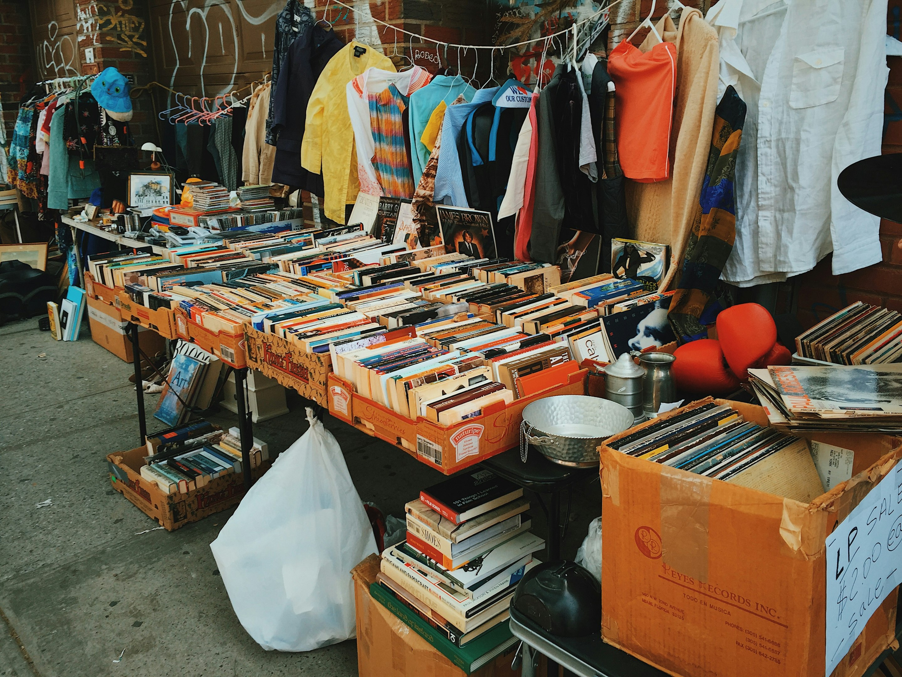 assorted books on table