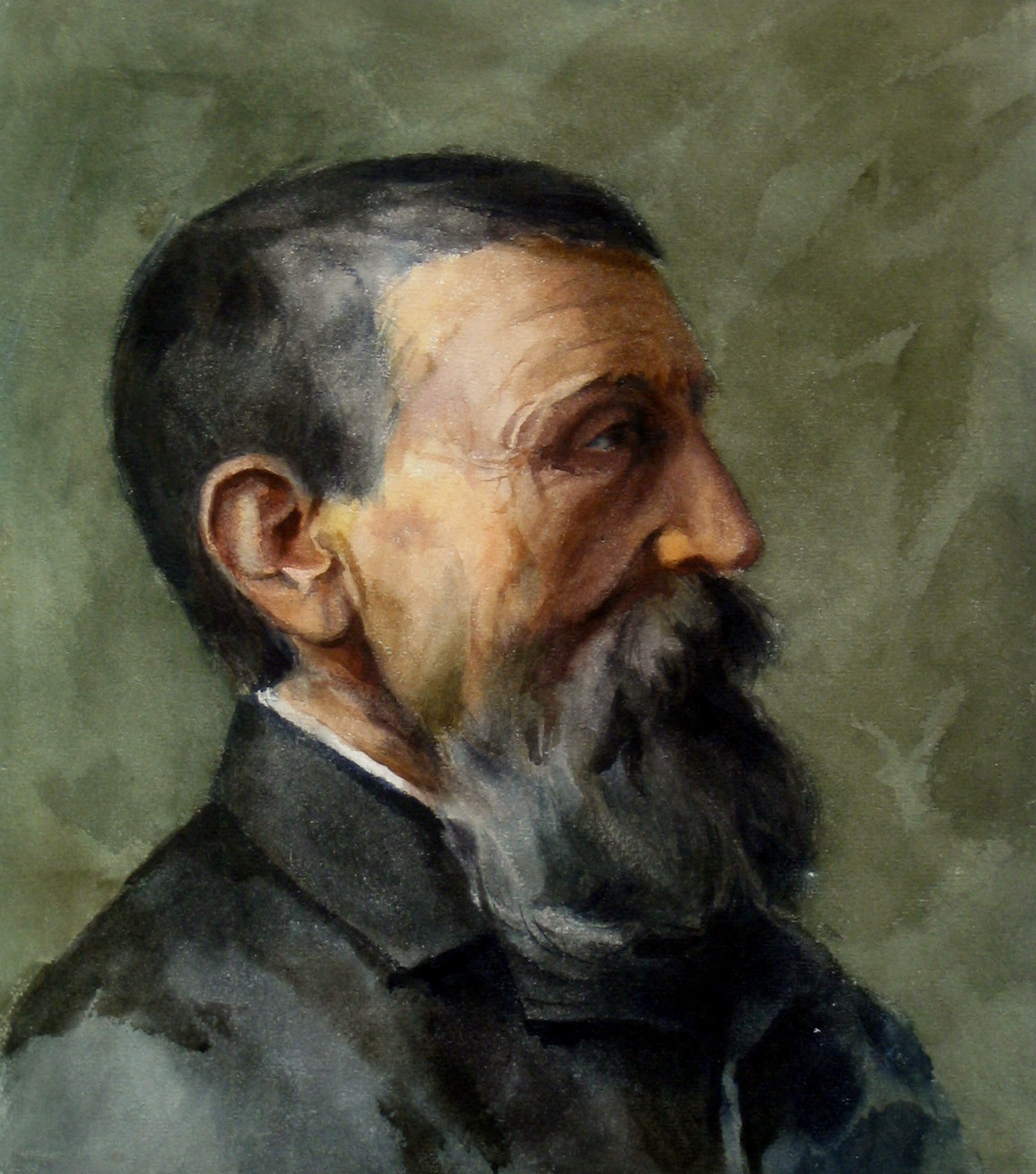 Portrait of Fredrick Payne, Watercolour on paper