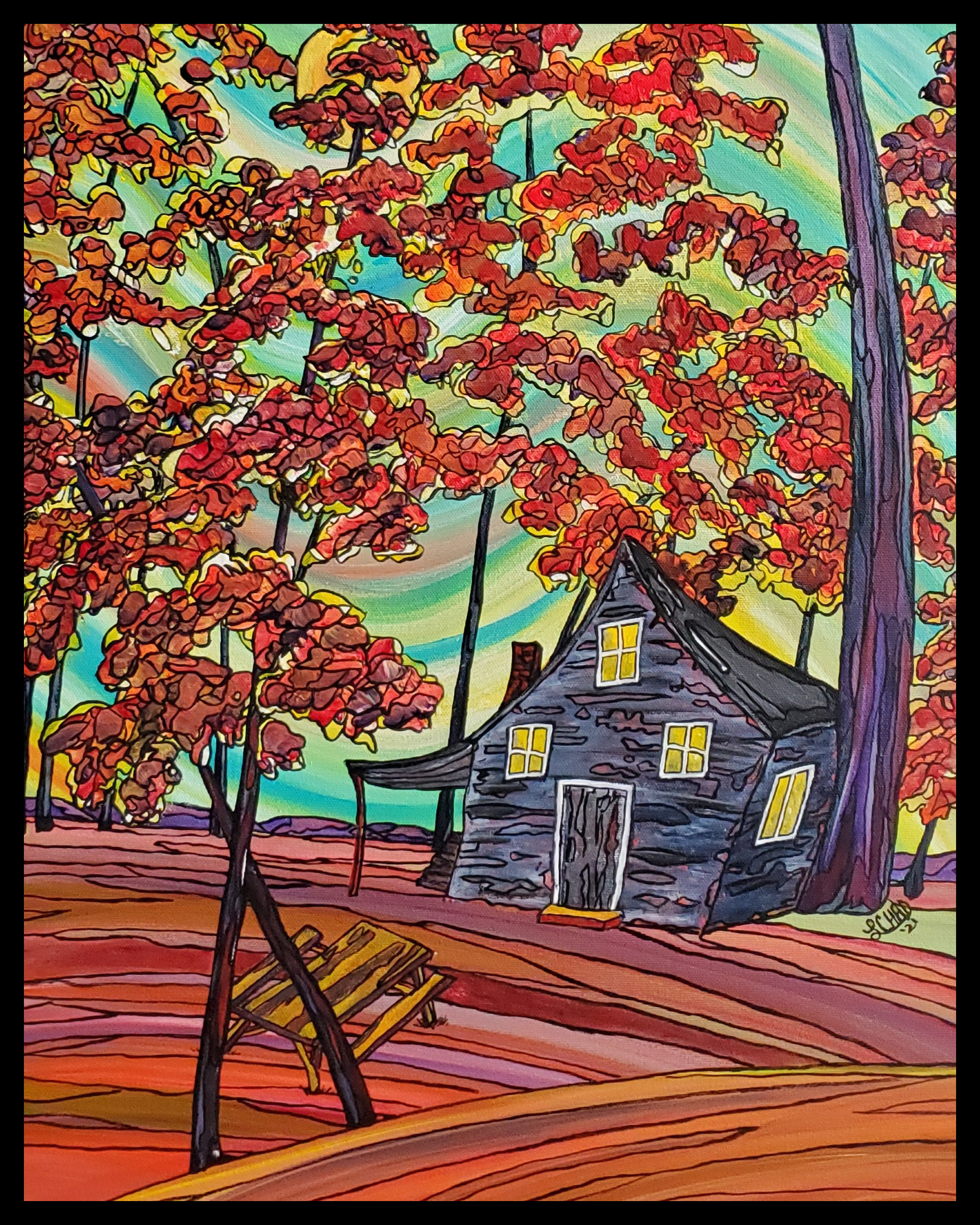 2021 "Fall Prairie House"
Framed: 22" x 26"
Acrylic on Canvas
Commissioned SOLD