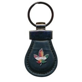 LEATHER KEY FOB with CUSTOM CREST