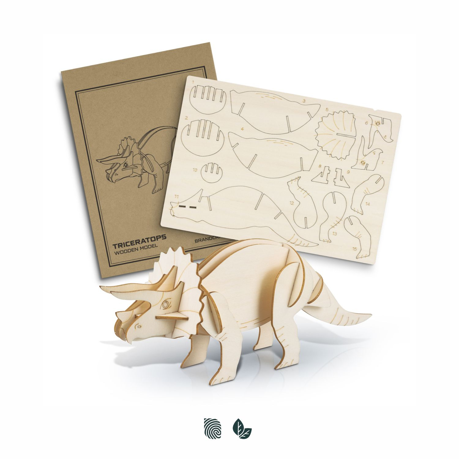 Triceratops Wooden Model 124056