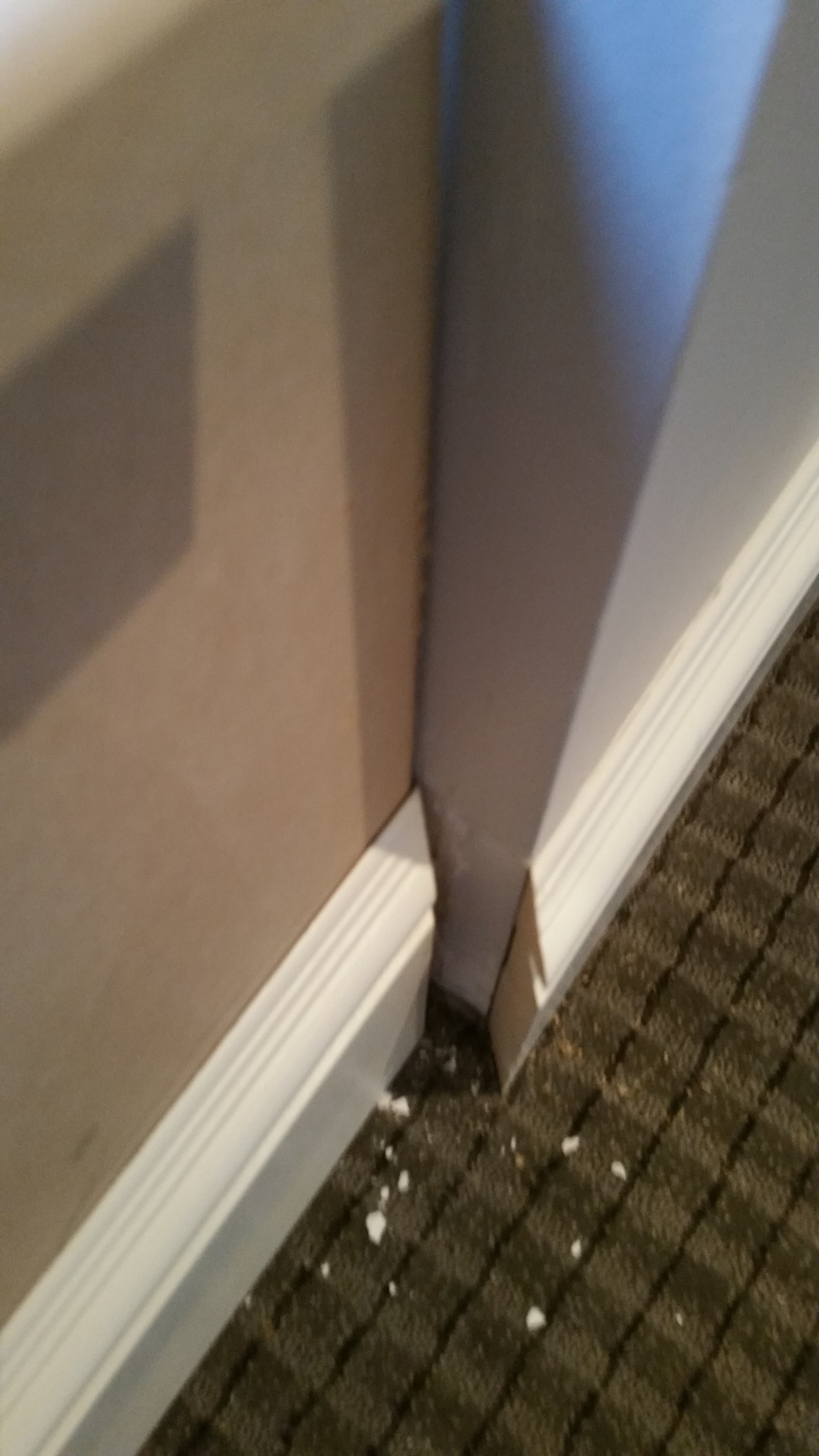 Remove baseboard before installation of toybox