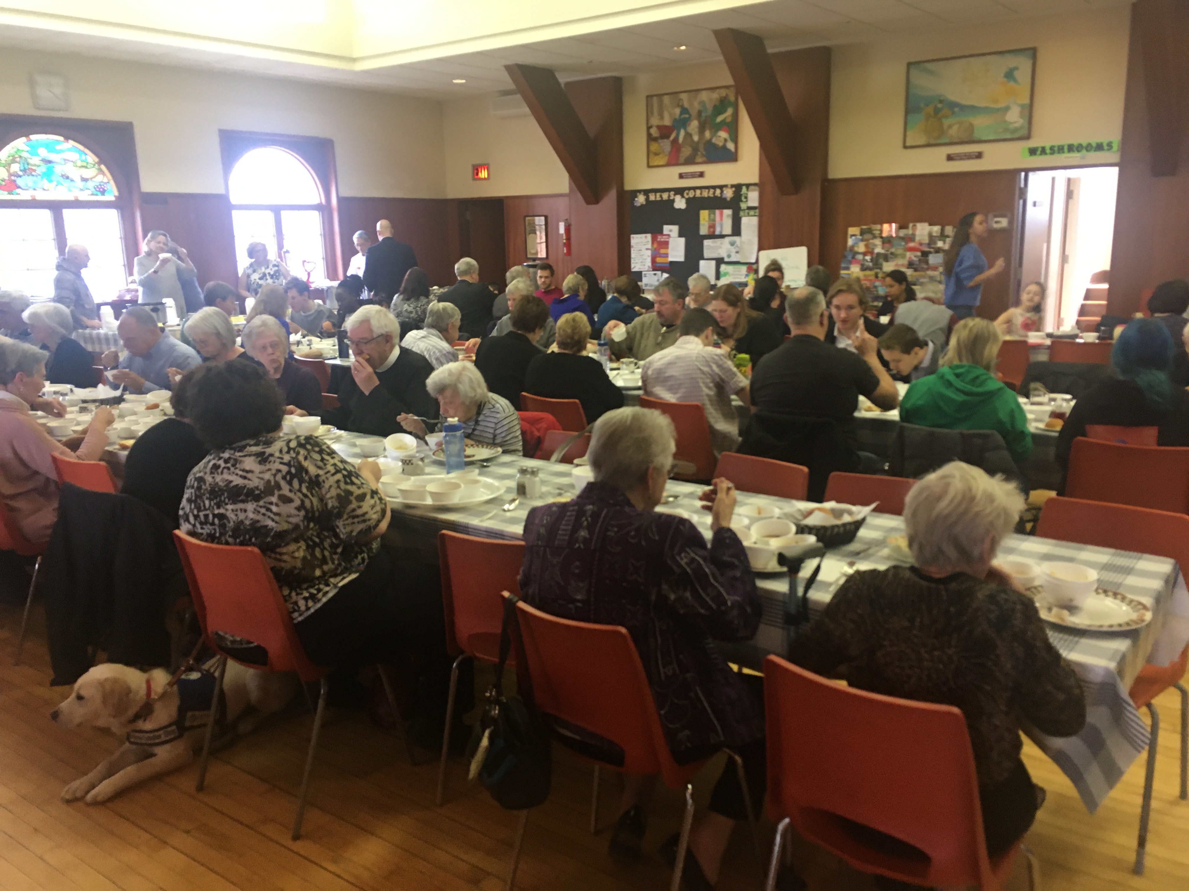 A good crowd turned-out; not even a crumb was left over for the Service Dog