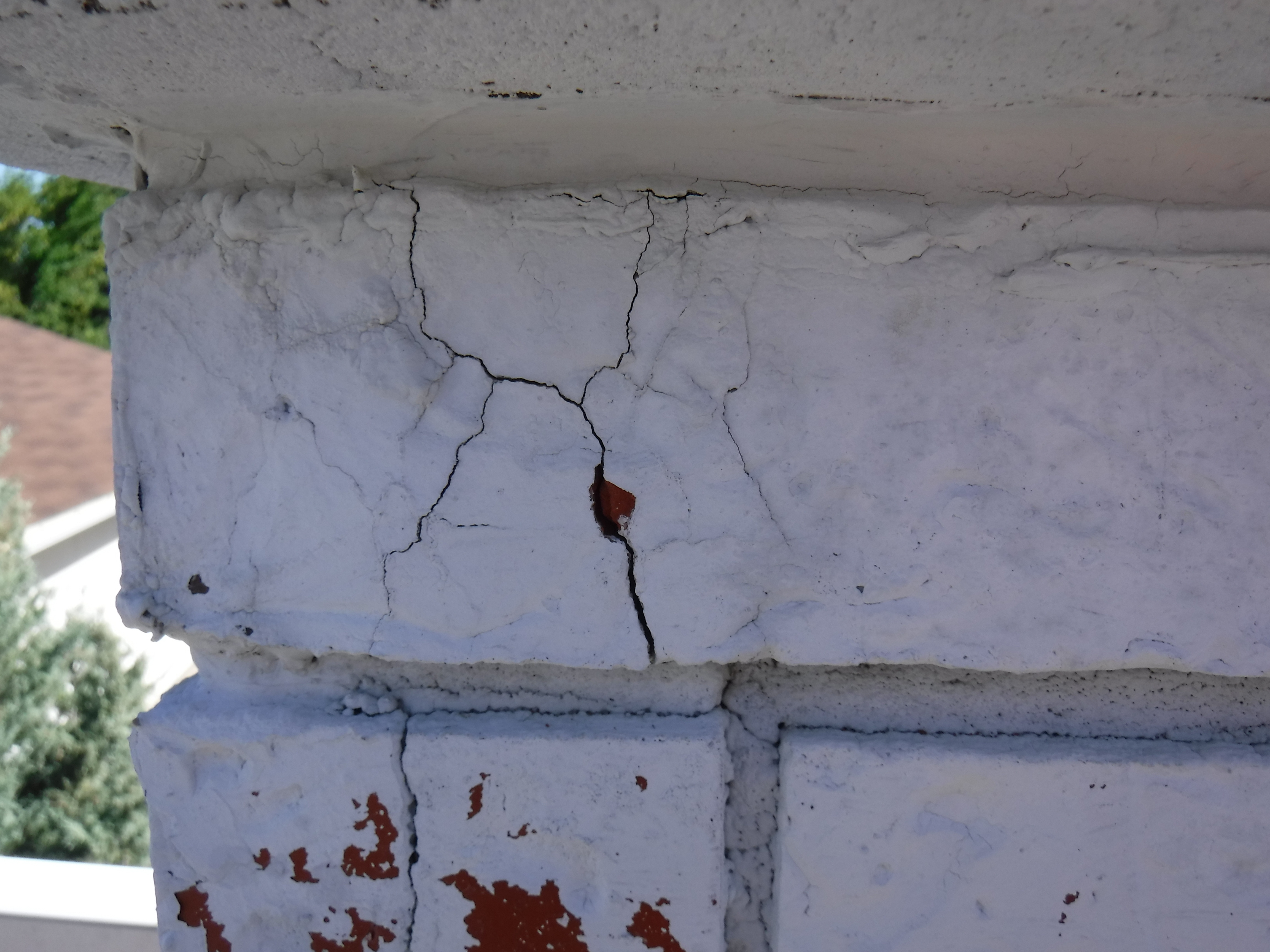 Damaged Brick on Chimney