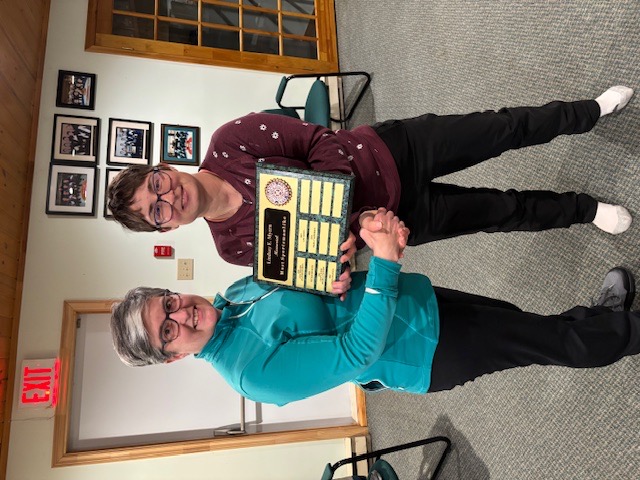 Most Sportsmanlike award went to Eileen MacKenzie & was presented by last years winner Maria VanBerkel