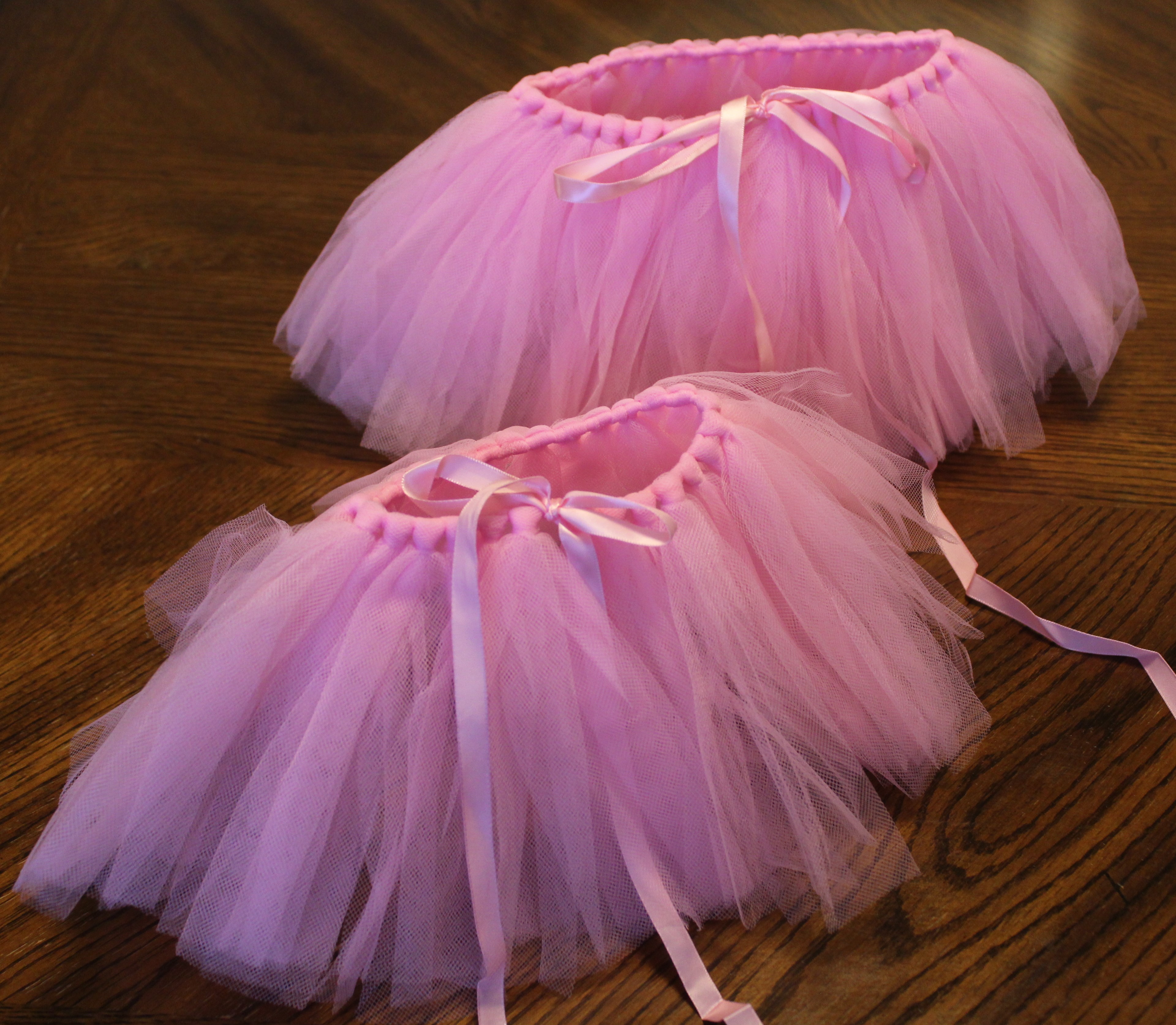 Tutu available in 2 sizes (extra long ribbon, cut to size)