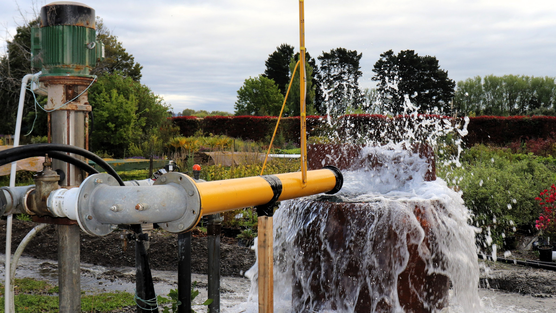 Pump test for resource consent application for groundwater abstraction near Palmerston North