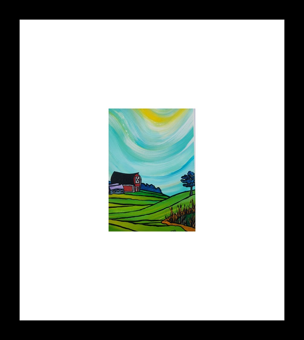 "Farming the Valley" [2018]
Image 4.5" x 4.5"
Framed 10" x 10"
Acrylic on 246 lb. paper
$175.00
