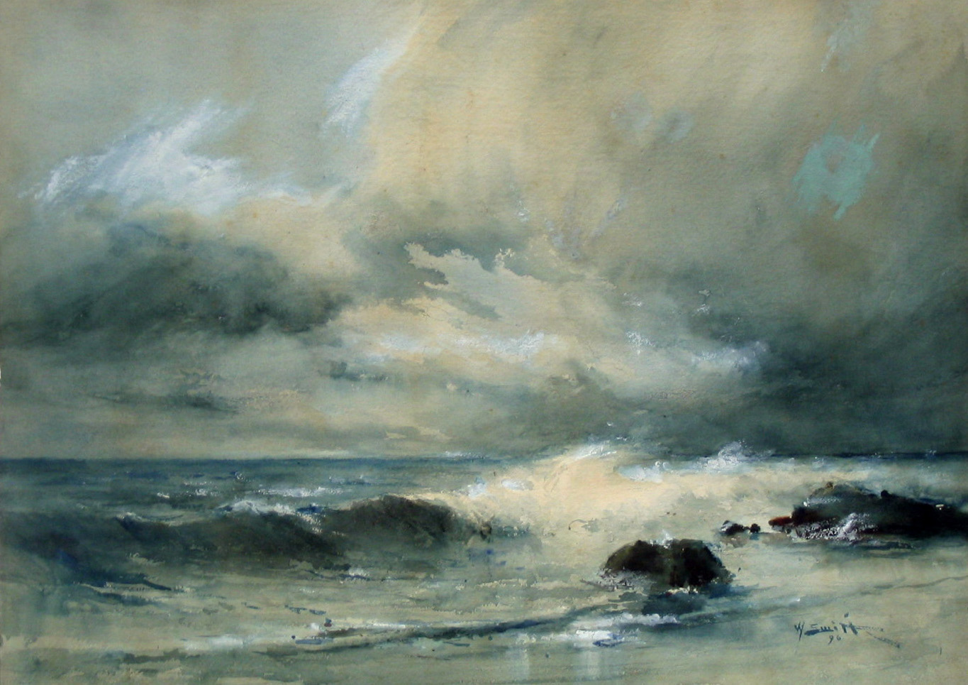 Shore Line, Watercolour on paper