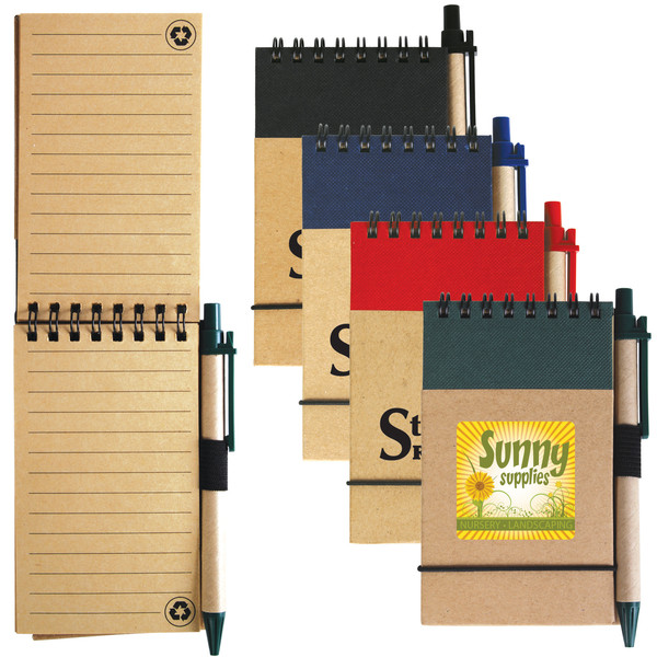 Cardboard Notebook & Pen LL8334