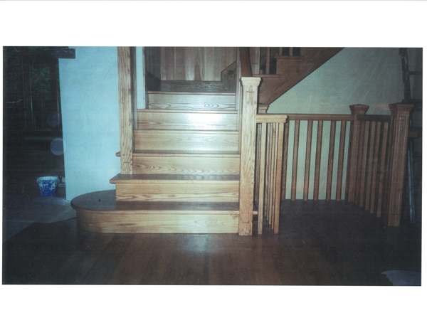 Straight ash stairs
