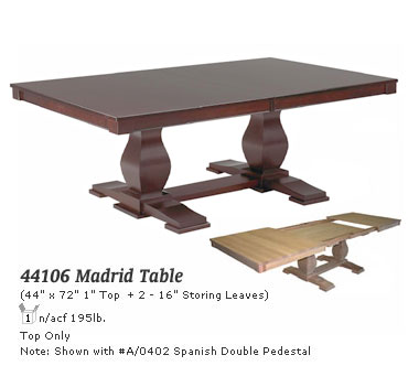 44106 Madrid Top with Spanish Double Pedestal