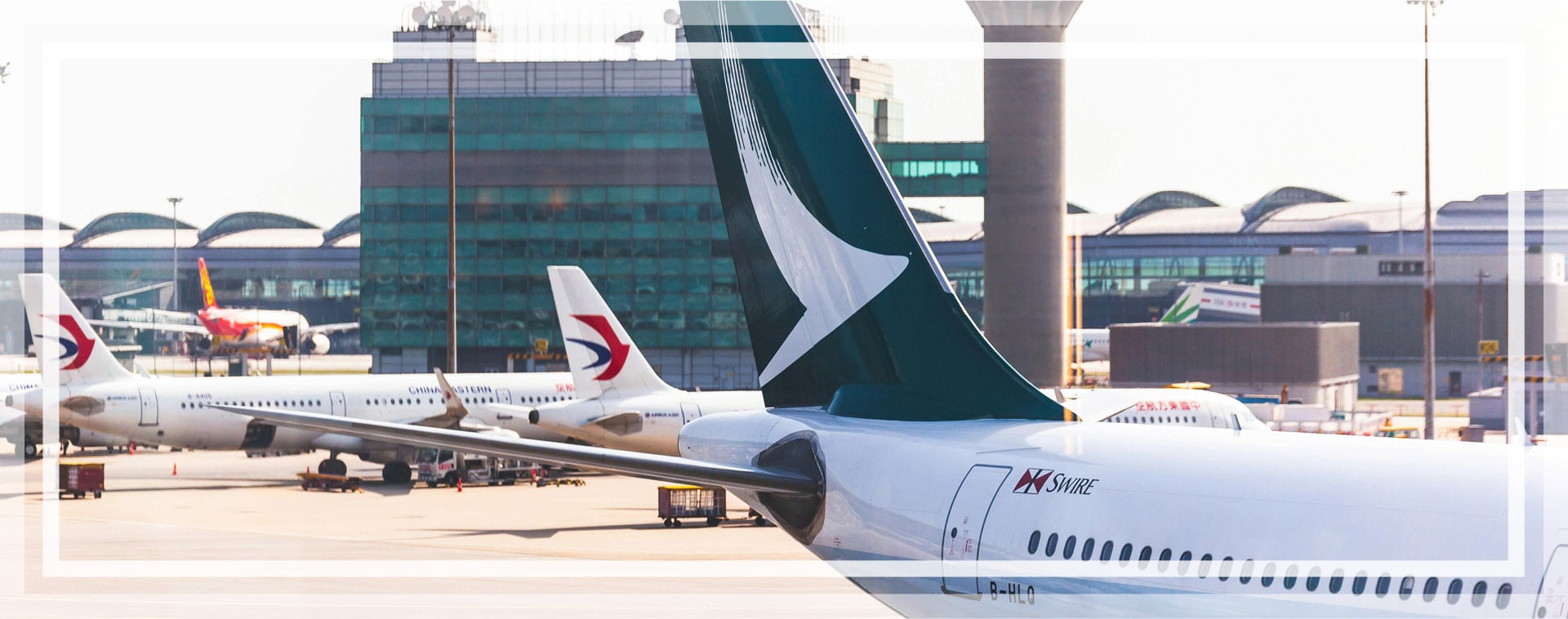An airplane at an airport
