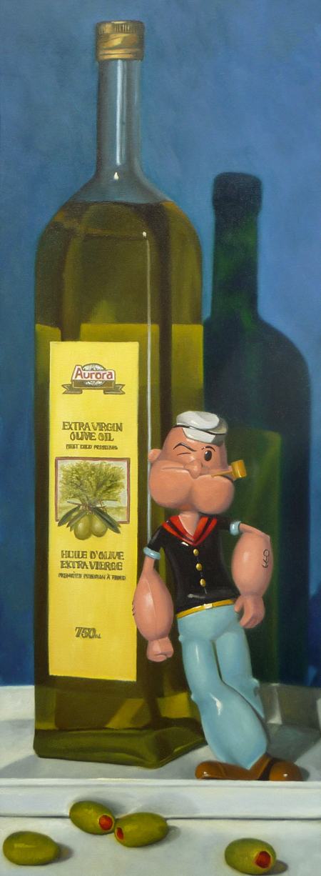 Popeye and Olive Oil
12" x 36" / sold
oil on canvas