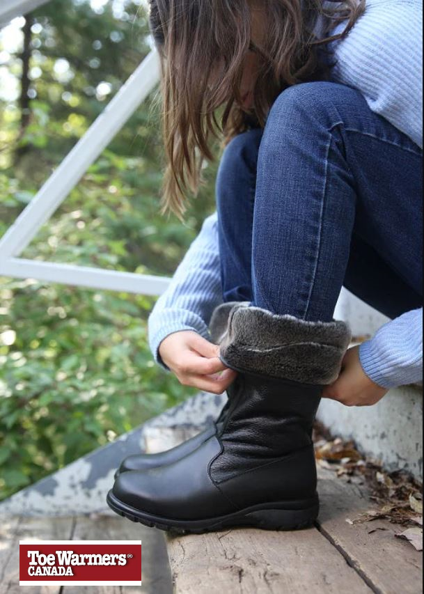 MADE IN CANADA
SHELTER Waterproof
Made with Waterproof Leather
Warmtex® sock lining and insert keep warmth inside the boot
Super soft and deep pile lining
TPR weather resistant outsole
Easy on double side zippers
Womens sizes 6-13 WIDE