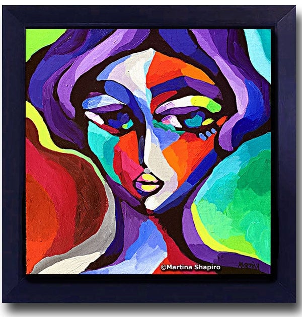 abstract female portrait painting fine art martina shapiro