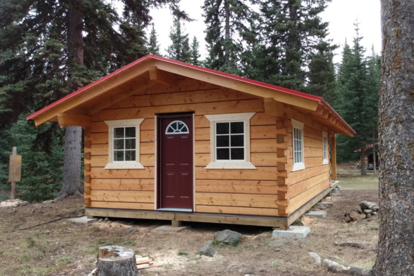 Wood Cabin With Four Windows
