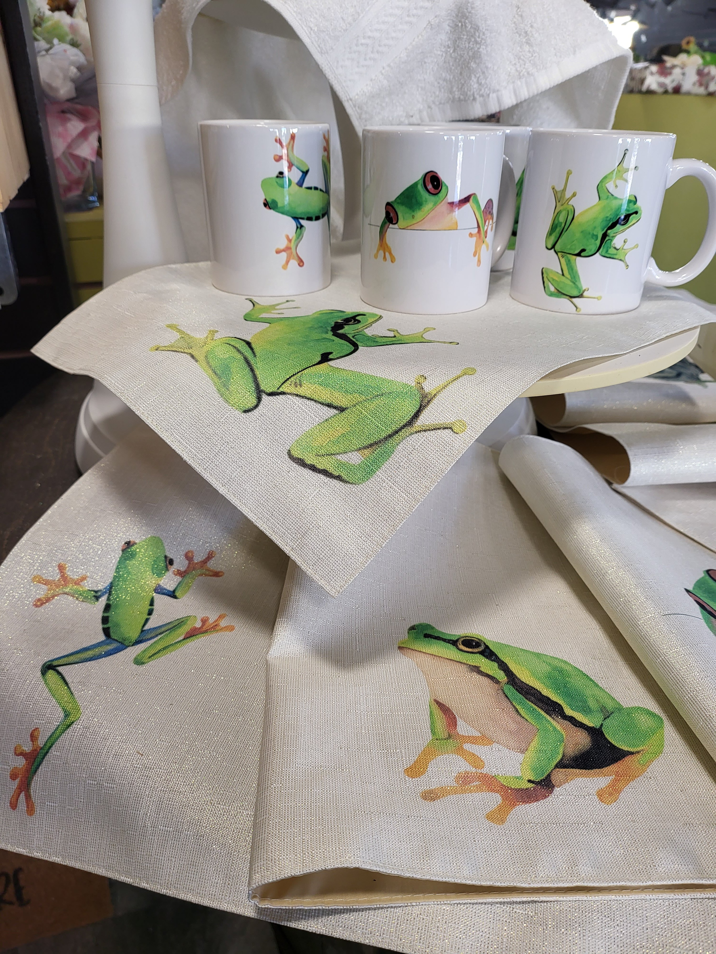 In Stock and & Custom Placemats & Mugs