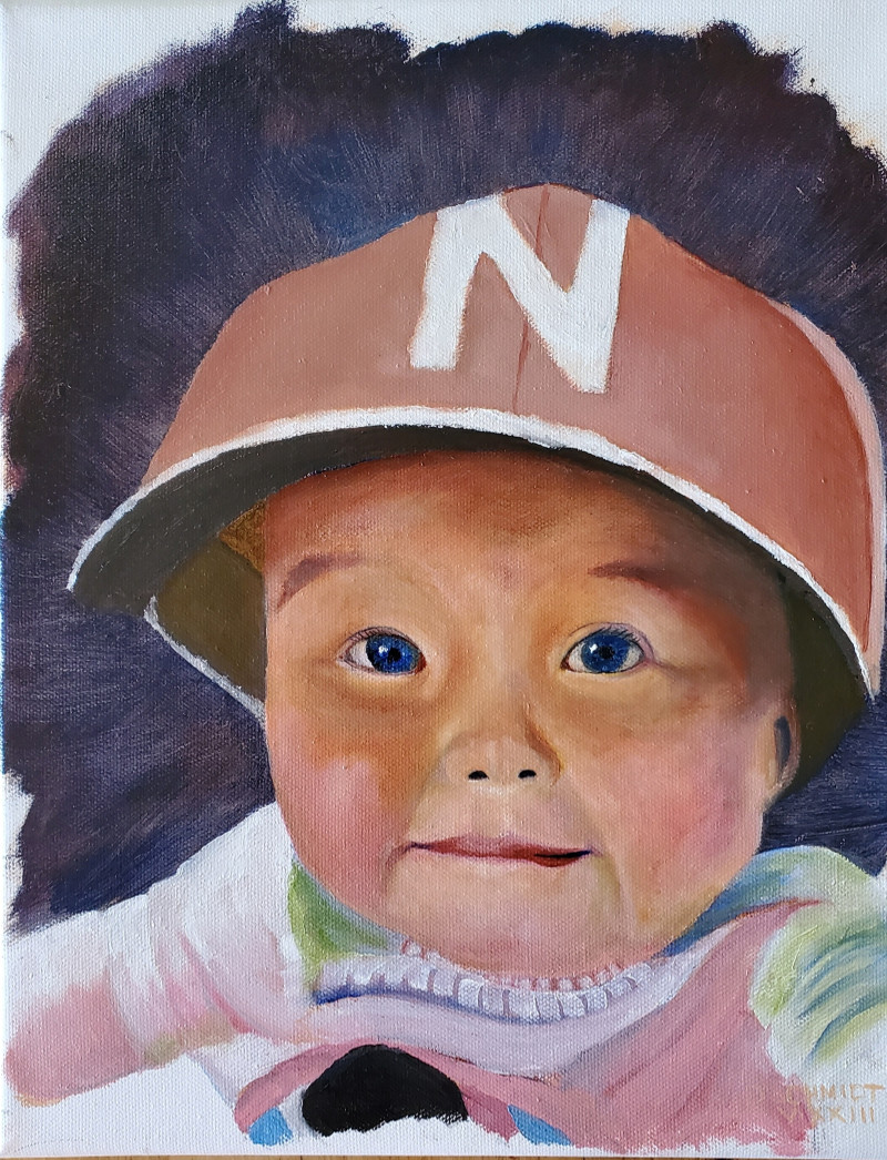 Portrait Oil 11x14 2023 Play Ball #58