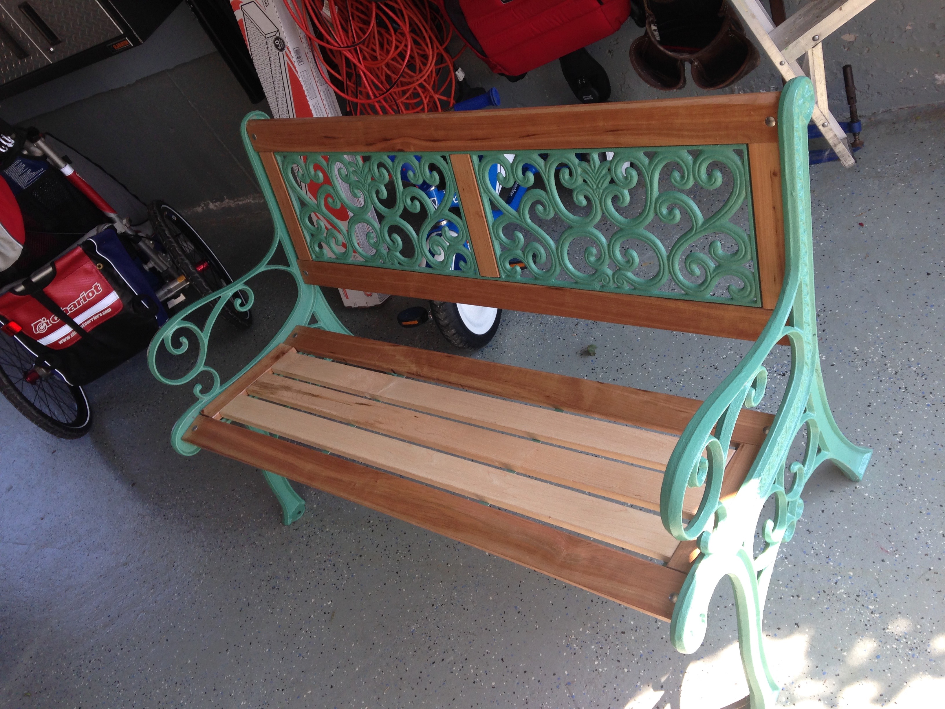 A favourite bench restored.