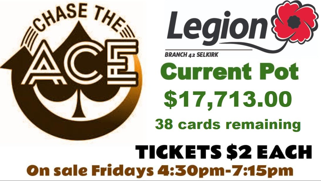 Starting pot for Friday Oct 31. Joe Maxim Band to follow the draws. Halloween Party - Prizes for top costumes No cover charge, everyone welcome!