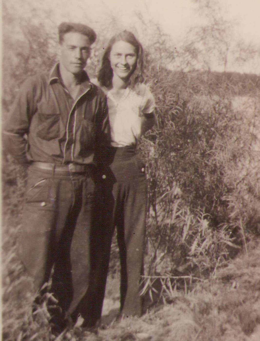 The photograph of these young adults is dated 1938. They are standing on the banks of the river and it almost seems as though they are hiding something - both arms behind their backs! If you know who they are or what they may be up to - let us know! 
990.4.42.11 / Haessel, Karl