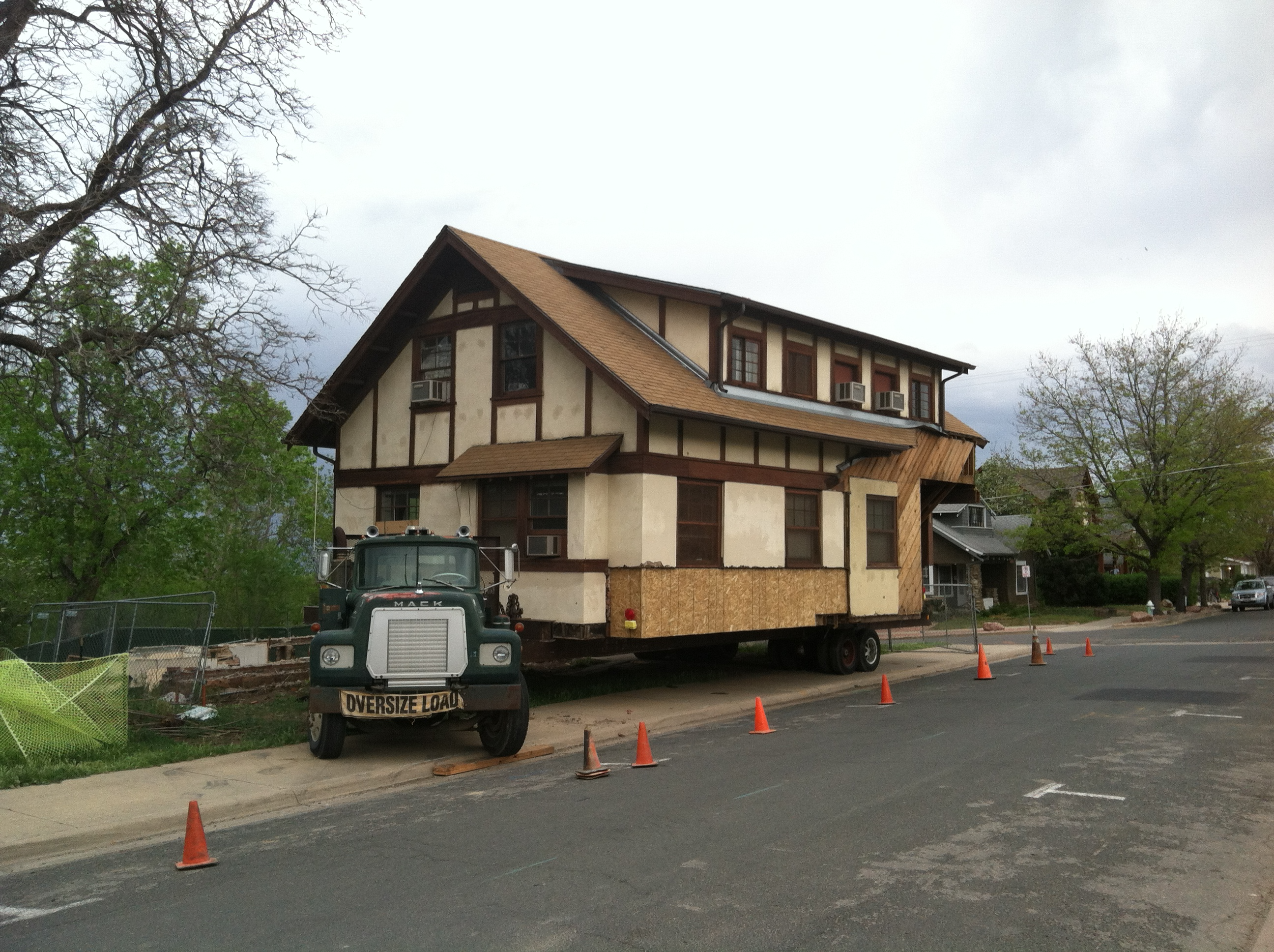Mack Truck Moving a House