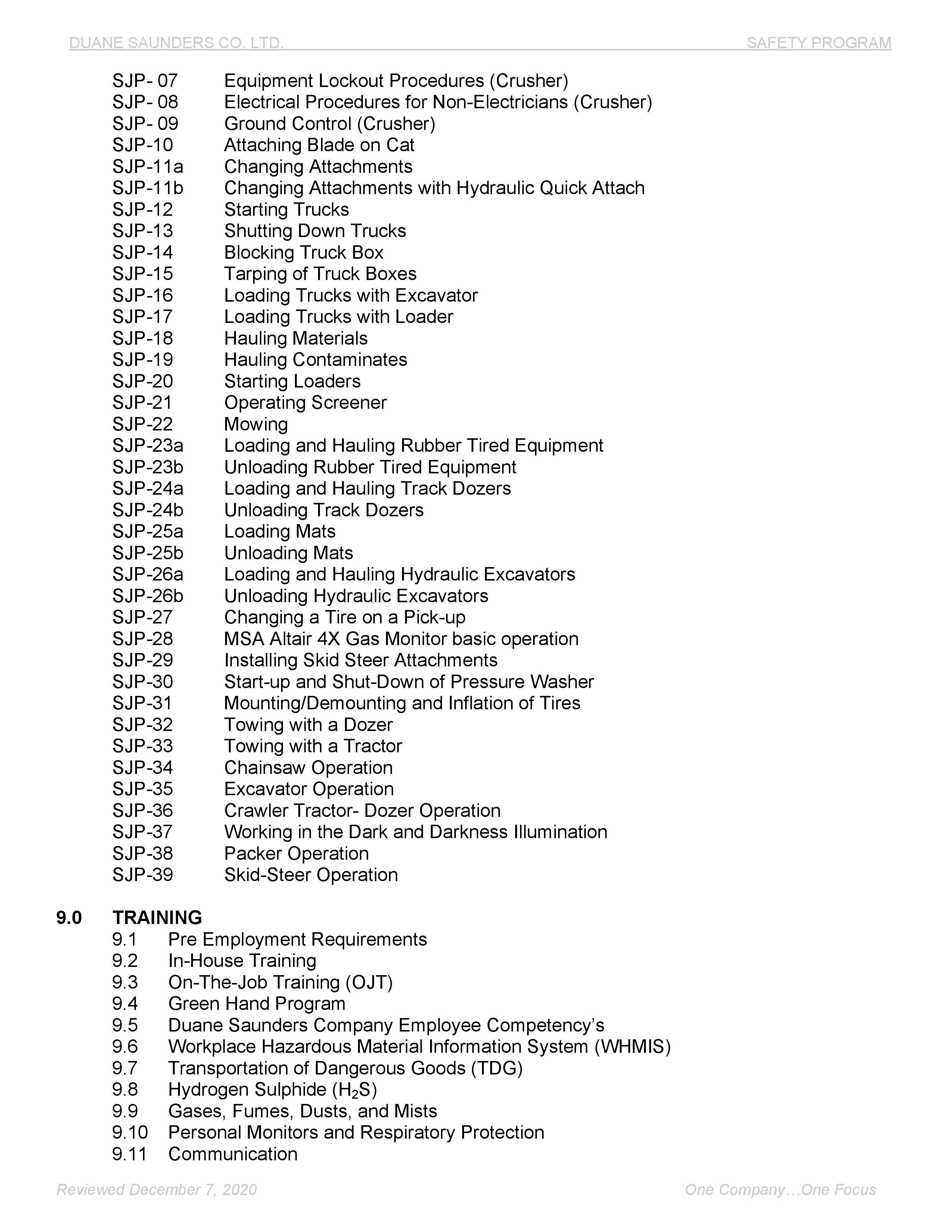 Page 5 - Saunders safety policy