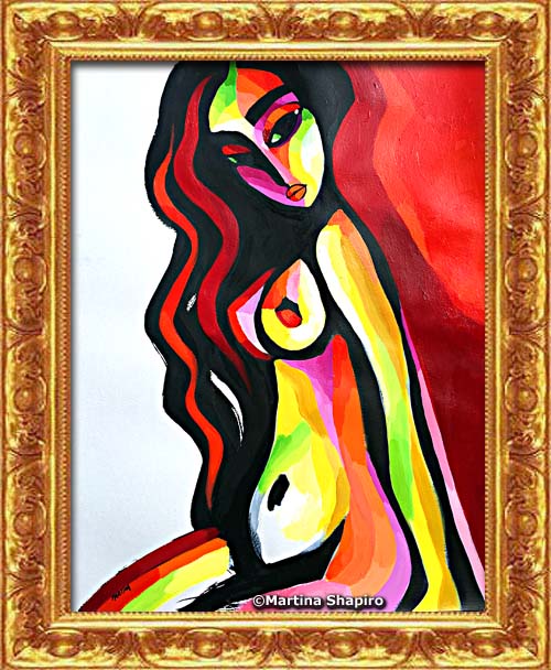 frame example - abstract female nude painting
